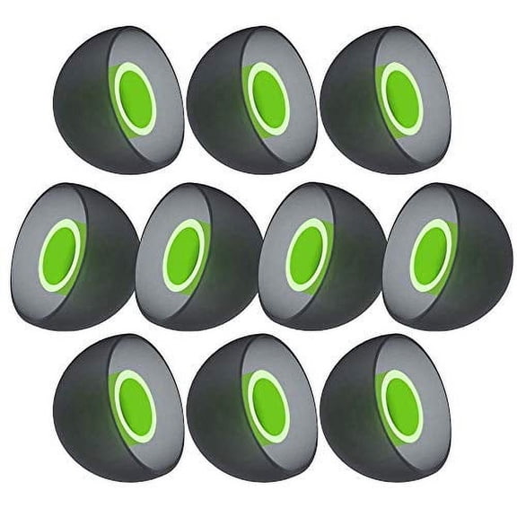 Silicone Replacement Earbud Tips, Noise Isolation in-Ear Buds - 10 Pairs (Small)