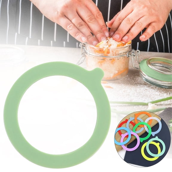Silicone Replacement Seals for Canning Jars - 3.7Inch Airtight Food Grade Gasket Lids, Regular Mouth Jar Sealing Rings for Food Storage (Light Green)
