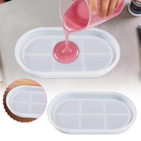Silicone Resin Mold Oval Rectangle Tray Mold DIY Jewelry Storage Mold Large Medium Small Mold Home Organizer Craft Mold Durable Silicone Non Stick for Epoxy Resin Plaster Cement