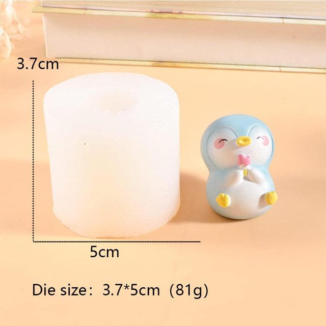 Silicone Resin Molds 3D Penguin Handmade Candle Mould Epoxy Resin