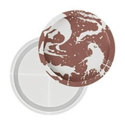 Silicone Resin Tray Moulds Fruit Dish Mould Round Cement Tray Molds Plate Moulds for Resin Casting Craft Decorations