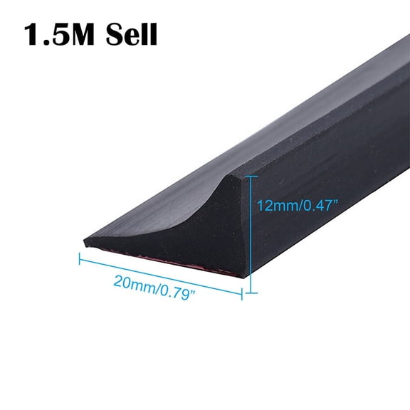 Silicone Retention Water Barrier Strip for Dry/Wet Separation in Curbless Showers, Bathrooms & Kitchens – 150 cm Flexible Bendable Sealing Strip(Black)