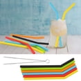 thumbnail image 1 of Silicone Reusable Straws 6-Pack, Soft Flexible Multipurpose Curved Tubes for Juices, Milk, and Cold Drinks, Eco-Friendly BPA-Free, 1 of 8