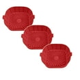 thumbnail image 1 of Silicone Reusable for 1-2 Air Fryers, 1/2/3 PCS Square Non-Stick Reusable Small Airfryer Liner Silicone Pot Bowl Tray Air Fryer Accessories., 1 of 3