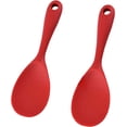 thumbnail image 1 of Silicone Rice Paddle Spoon Set of 2,Non Stick Heat Resistant Kitchen Gadge Rice Spoon,Rice Scooper,Rice Spatula,Rice Spoon Paddle,Rice Cooker Spoon,Works for Rice,Mashed Potato Or More (Red), 1 of 7