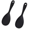 thumbnail image 1 of Silicone Rice Paddle Spoon Set of 2,Non Stick Heat Resistant Kitchen Gadge Rice Spoon,Rice Scooper,Rice Spatula,Rice Spoon Paddle,Rice Cooker Spoon,Works for Rice,Mashed Potato Or More (Black), 1 of 6