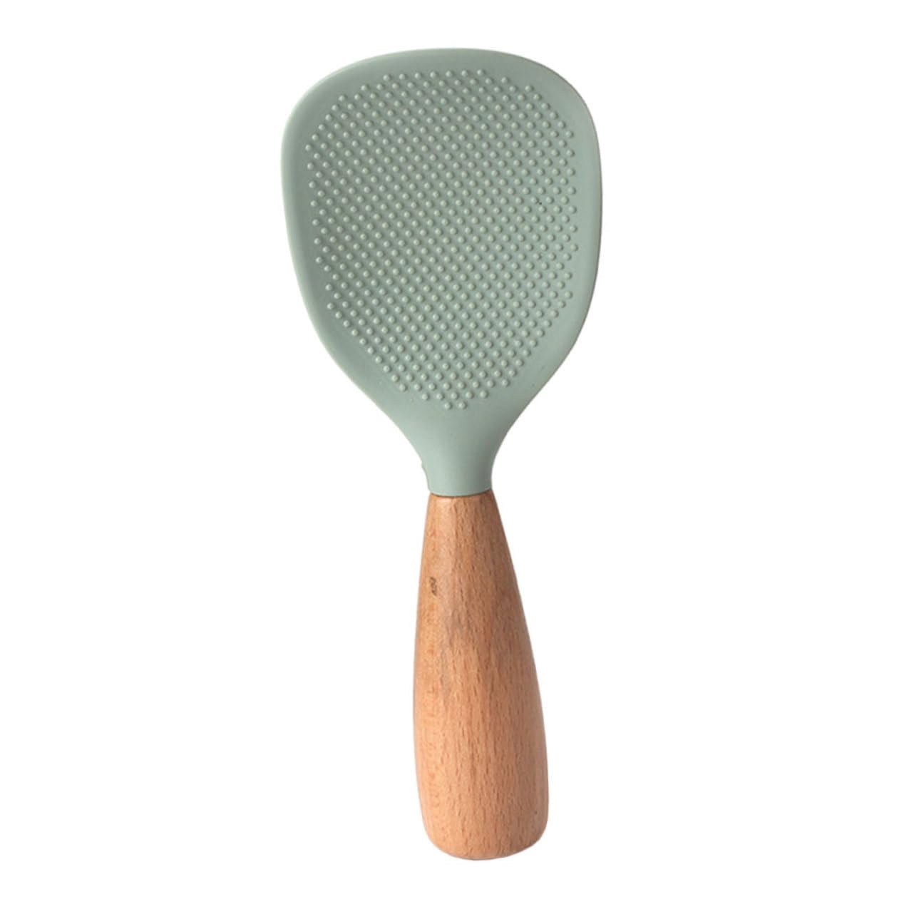 Silicone Rice Spoon Kitchen Utensils Cooking Ladle Wooden Rice Paddle ...