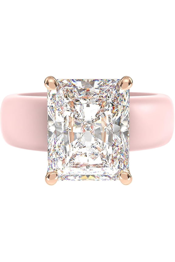 Silicone Ring – 10×8 mm Emerald Cut CZ | Patented Design - GlowStone Collection