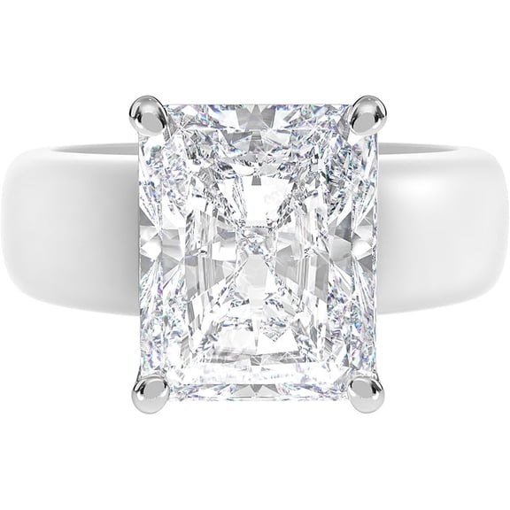 Silicone Ring – 10×8 mm Emerald Cut CZ | Patented Design - GlowStone Collection