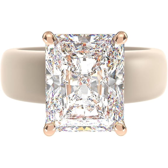 Silicone Ring – 10×8 mm Emerald Cut CZ | Patented Design - GlowStone Collection