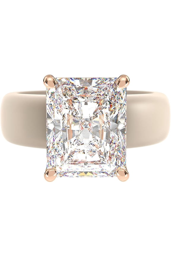 Silicone Ring – 10×8 mm Emerald Cut CZ | Patented Design - GlowStone Collection