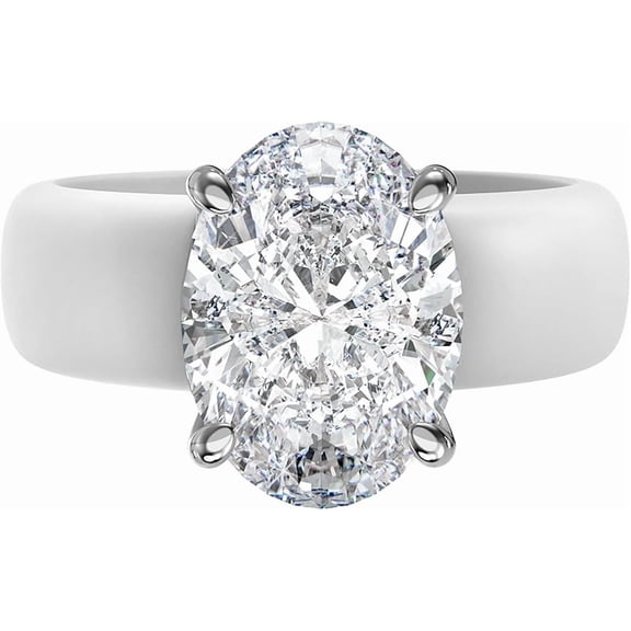 Silicone Ring – 11×8 mm Oval Cut CZ | Patented Design - GlowStone Collection