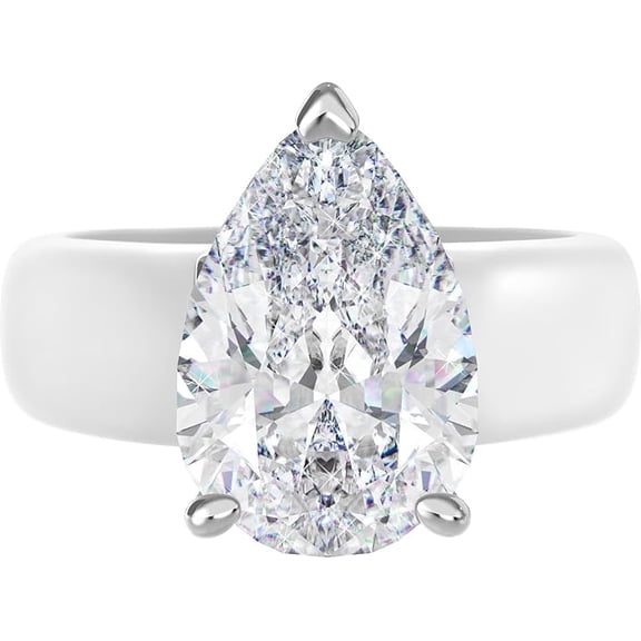 Silicone Ring – 8×12 mm Pear Cut CZ | Patent-Pending Design - GlowStone Collection