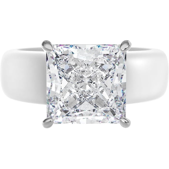 Silicone Ring – 8×8 mm Princess Cut CZ | Patented Design - GlowStone Collection