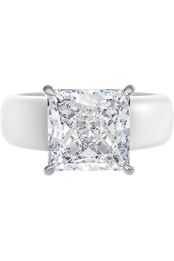 Silicone Ring – 8×8 mm Princess Cut CZ | Patented Design - GlowStone Collection