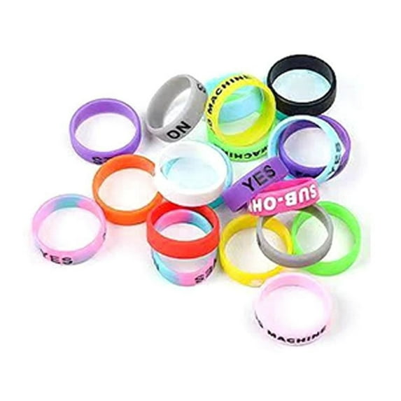 Silicone Ring Mixed Color Lure Silicone Anti-Slip Ring Fishing Rod Lure Rod Stop Rubber Ring Wrapped Handle With Grid Ring Protective Cover Decoration