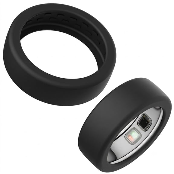 Silicone Ring Protector Cover 2-Pack, Scratch-Resistant Guard for Smart Rings, Sizes 6-13