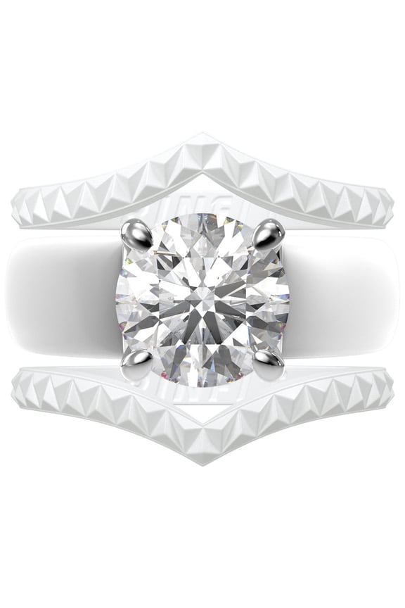 Silicone Ring Stackable Set – 7mm Round Solitaire CZ | Patented Design - GlowStone Collection
