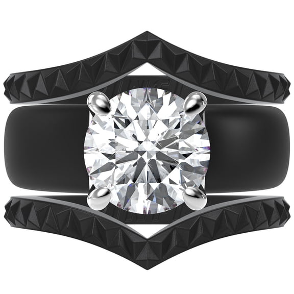 Silicone Ring Stackable Set – 7mm Round Solitaire CZ | Patented Design - GlowStone Collection