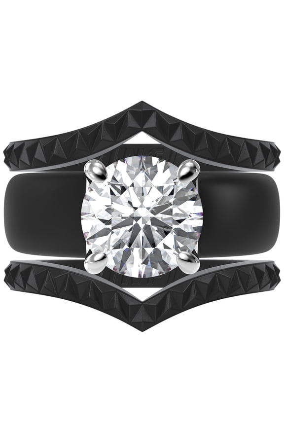 Silicone Ring Stackable Set – 7mm Round Solitaire CZ | Patented Design - GlowStone Collection