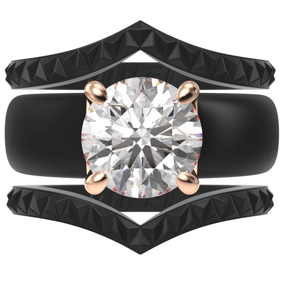 Silicone Ring Stackable Set – 7mm Round Solitaire CZ | Patented Design - GlowStone Collection