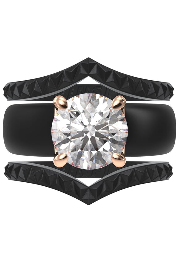 Silicone Ring Stackable Set – 7mm Round Solitaire CZ | Patented Design - GlowStone Collection