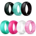 thumbnail image 1 of Silicone Ring Women Rubber Wedding Bands for Her 5.7mm Wide,2mm Thick, 1 of 7