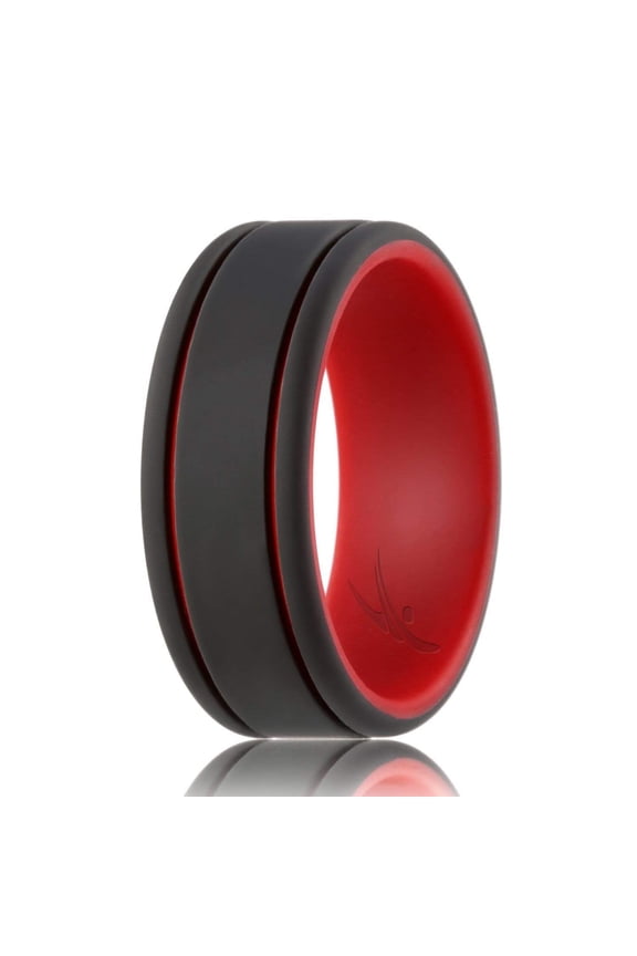 Silicone Ring for Men - Duo Collection 2 Thin Lines