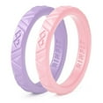 thumbnail image 1 of Silicone Rings by Rinfit - Safe & Durable Wedding Bands For Women - Stackable Infinity Rubber Rings - 2 Pack, 1 of 10