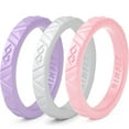 thumbnail image 1 of Silicone Rings by Rinfit - Safe & Durable Wedding Bands For Women - Stackable Infinity Rubber Rings - 3 Pack, 1 of 9