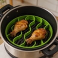 thumbnail image 1 of Silicone Roasting Rack Oval Heat Cooking Rack Dishwasher Microwave Features:, 1 of 8