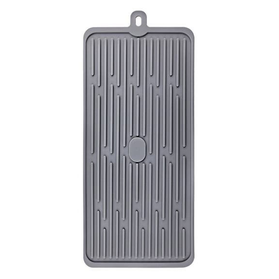 Silicone Roll-Up Dish Drying Mat - Non-Slip Easy to Clean with Hanging Hole Design - Versatile Use in Kitchen & Bathroom