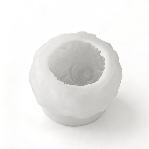 Silicone Rose Ball Mold - 3D Round Floral Design, for Candle Making, Resin Casting and Home Decor - Durable DIY Craft Mold