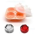 thumbnail image 1 of Silicone Rose Ice Cube Tray, Large Novel Ice Hockey Machine Mold with Lid for Easy Release, Rose-shaped Spherical Ice Mold for Whisky, Cocktails, Homemade Juices, Chilled Drinks, 1 of 10
