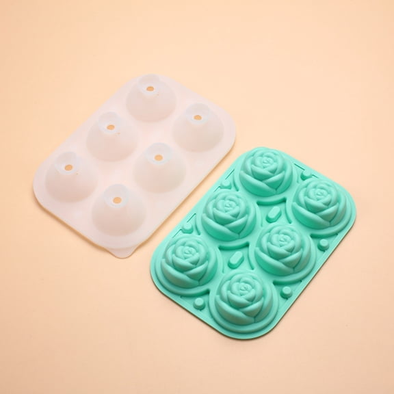 Silicone Rose Shape Mold Tray,Reusable Beverage Cooling Mold,Leakproof Lid Easy Release Design,Cocktail Whiskey Drink Chilling Mold,Flexible Nonstick Silicone Tray,Party Bar Kitchen Tool