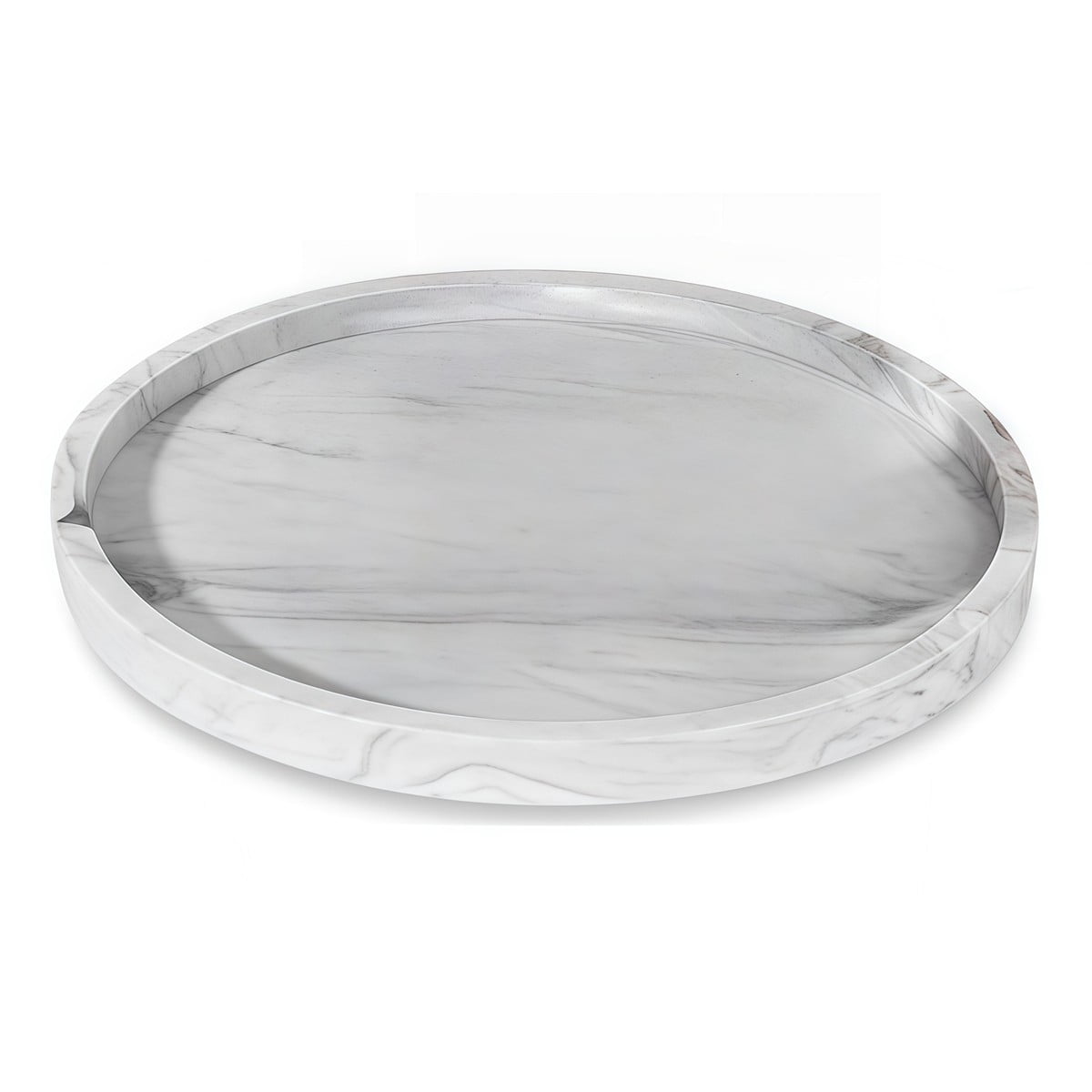 Silicone Round Bathroom Vanity Tray Soap Dispenser Tray Countertop Storage 27CM
