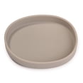 thumbnail image 1 of Dinner Plate,Silicone Round High Rim Non-Slip Deep Tray for Kitchen Counter Dining Room Home Party,Coffee, 1 of 6