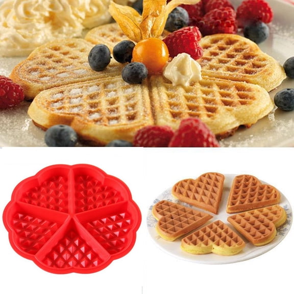 Silicone Round Pancake Waffle Mold Baking Tray Non Stick For Home Kitchen Breakfast