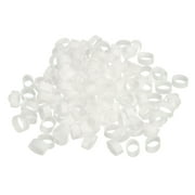 Silicone Rubber Bands Rings 100 Pack Non Slip 1/2" Flat White for Books, Art, Boxes, Cord Wrapping, Bag Wraps
