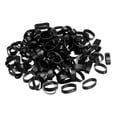 thumbnail image 1 of Uxcell 100pcs Silicone Rubber Bands Rings Non-slip Flat Black for Books Boxes Bag Wraps Black 3/4", 1 of 5