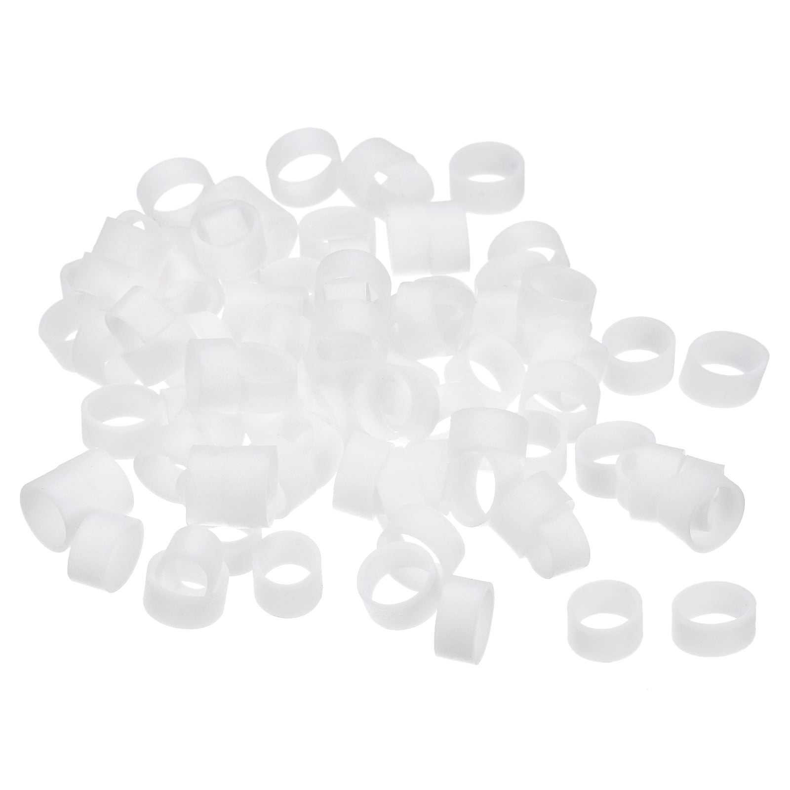 100Pcs Assorted Sizes Silicone Rubber Bands Rings for Office Small ...