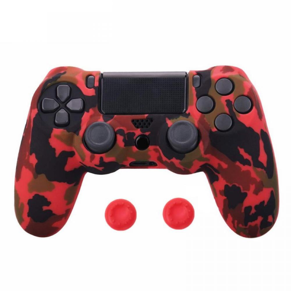 PS4 Controller Skin, BRHE Anti-Slip Grip Silicone Cover Protector Case  Compatible with PS4 Slim/PS4 Pro Wireless/Wired Gamepad Controller with 2  Thumb Grip Caps 