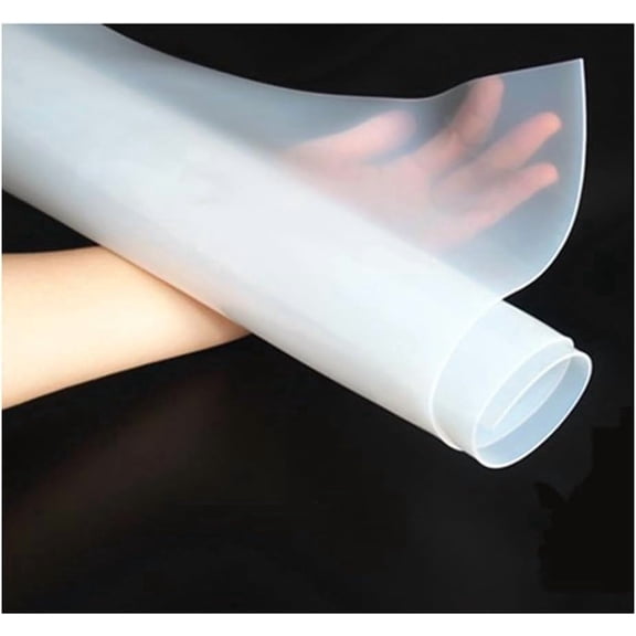 Silicone Rubber Sheet, 500x500mm, 0.1-3mm Thick, Transparent, Shore 50, 1PC