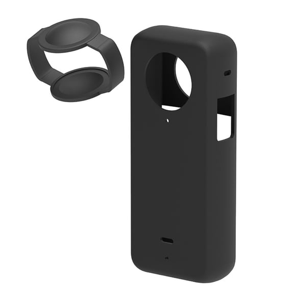 Silicone Rubber Sleeve Case with Lens Cover for Insta360 ONE X3, Screen Protector Sports Action Camera Accessory