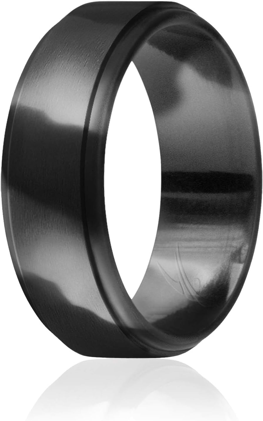 Silicone Rubber Wedding Ring for Men, Comfort Fit, Men's Wedding Band