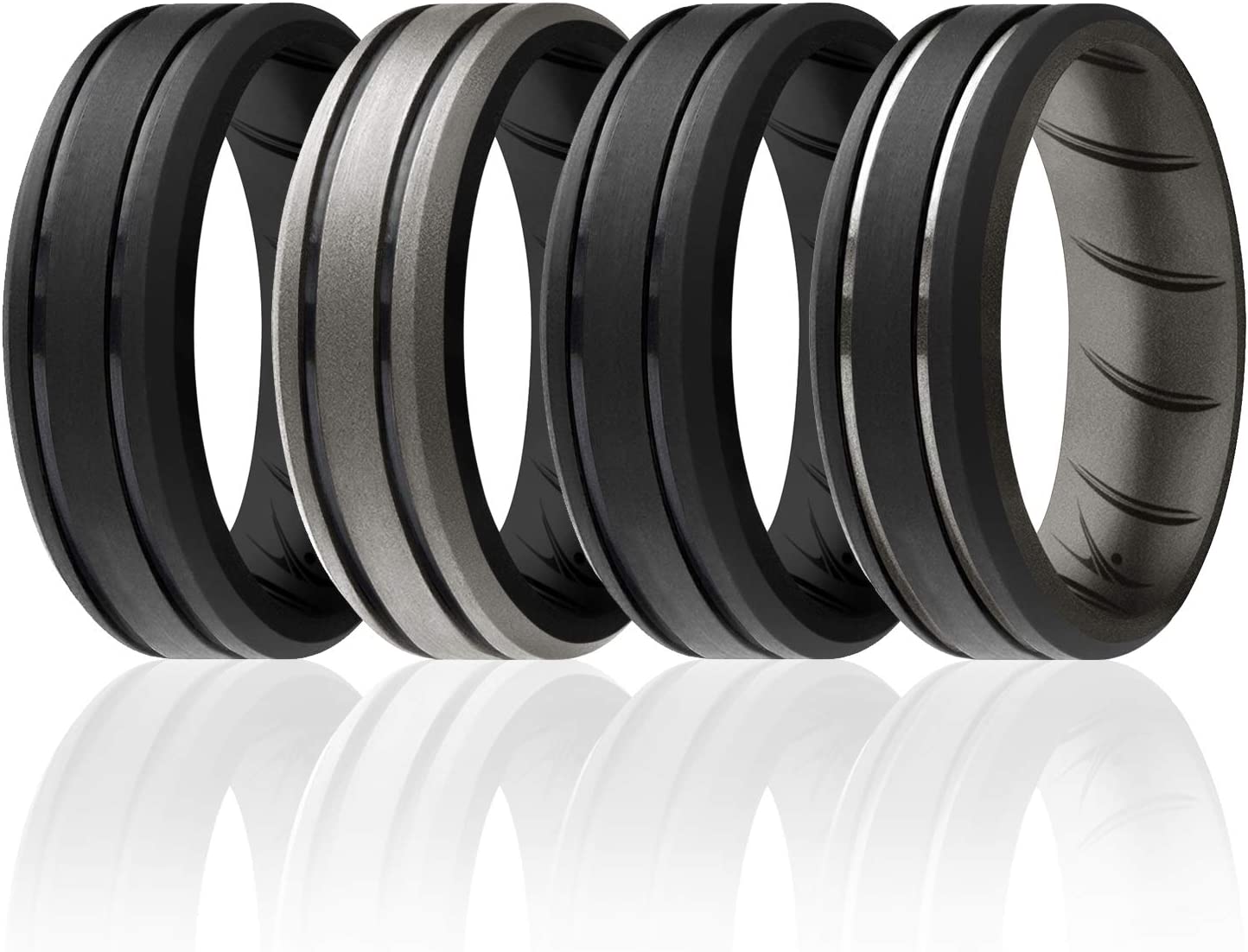 Silicone Rubber Wedding Ring for Men, Comfort Fit, Men's Wedding