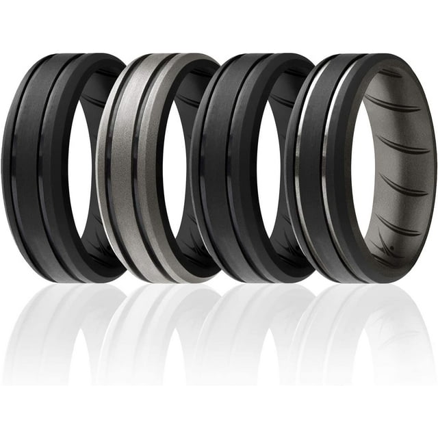 Silicone Rubber Wedding Ring for Men, Comfort Fit, Men's Wedding
