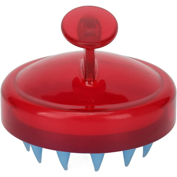 Silicone Scalp Scrubber, Relieving Silicone Scalp Comb for Dandruff Removal for Washroom (Red)