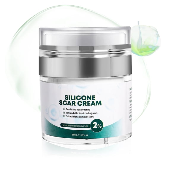 Silicone Scar Cream Scar Gel, Advanced Scar Cream for Surgical Scars, C-Section, Injury, Stretch Marks, Acne, Burns, Keloids, Old & New Scars, 1.85 Oz (55g)