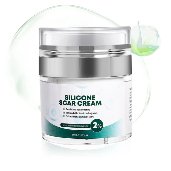 Silicone Scar Cream Scar Gel, Advanced Scar Cream for Surgical Scars, C-Section, Injury, Stretch Marks, Acne, Burns, Keloids, Old & New Scars, 1.85 Oz (55g)
